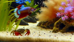 fiddler crabs and bettas