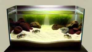 fiddler crabs in tank