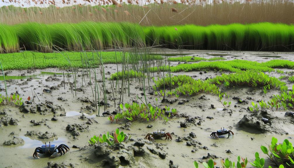 fiddler crabs in wetlands