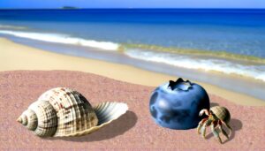 hermit crabs and blueberries