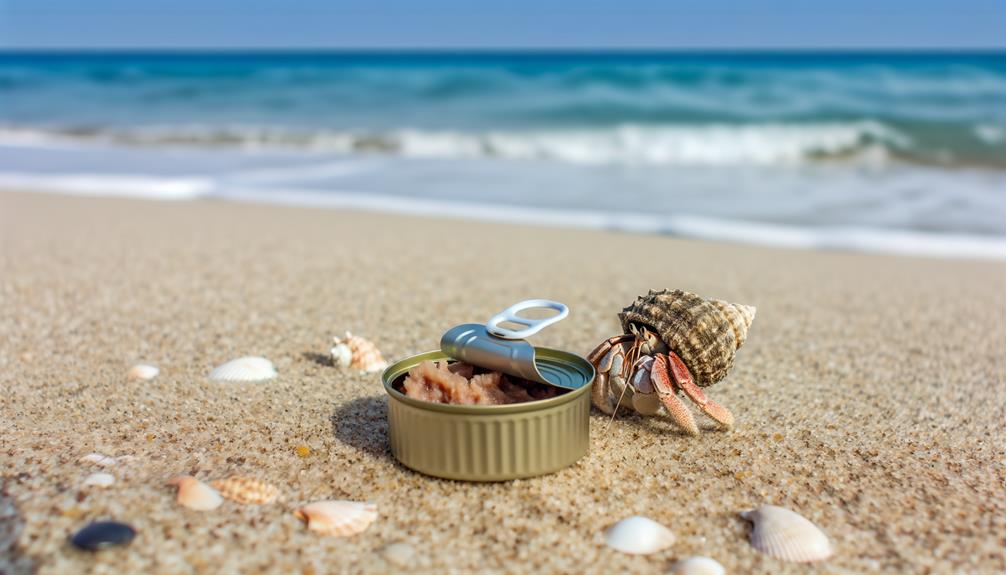 hermit crabs and canned tuna