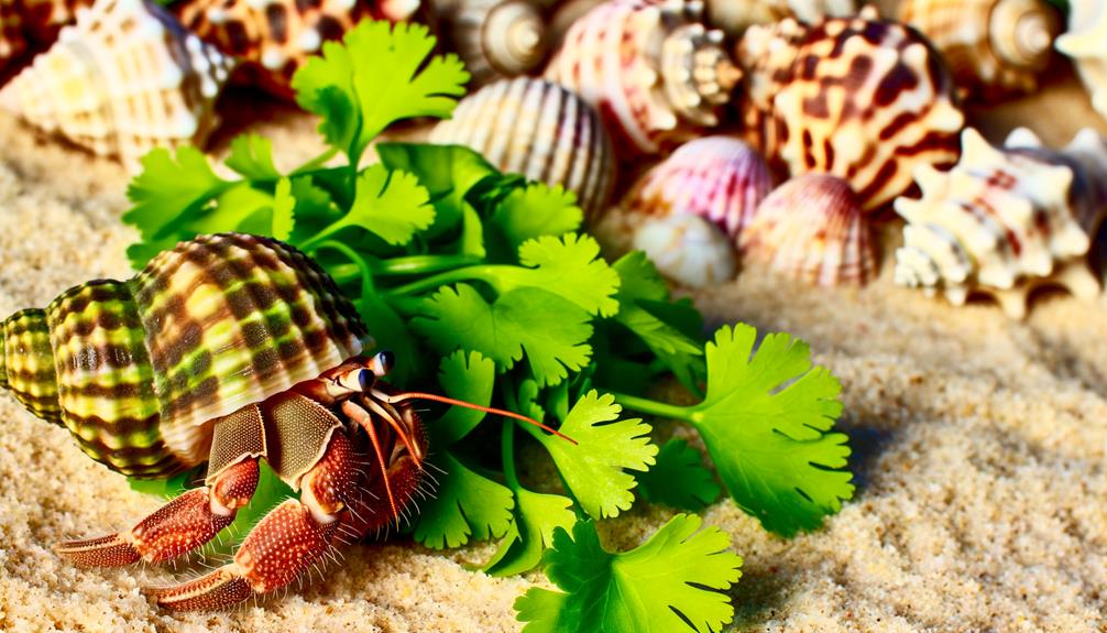 hermit crabs and cilantro