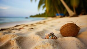 hermit crabs and coconuts