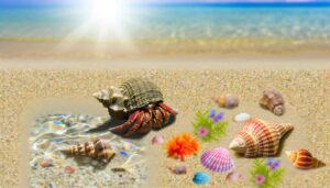 hermit crabs and water