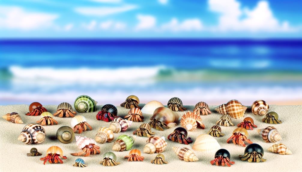 hermit crabs changing shells