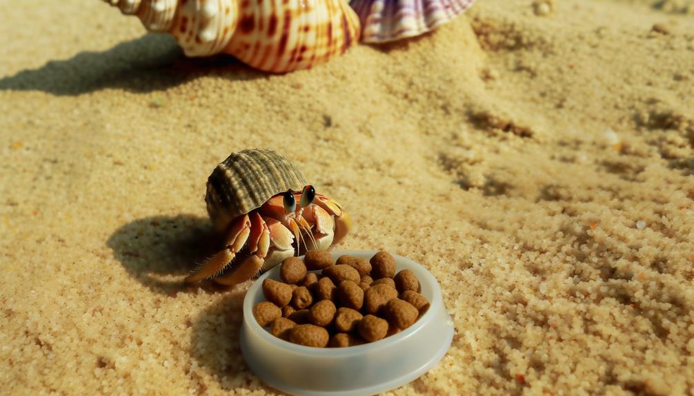 hermit crabs eat cat food