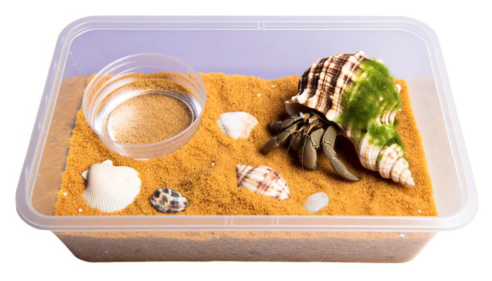 hermit crabs in containers