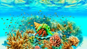 hermit crabs in ocean