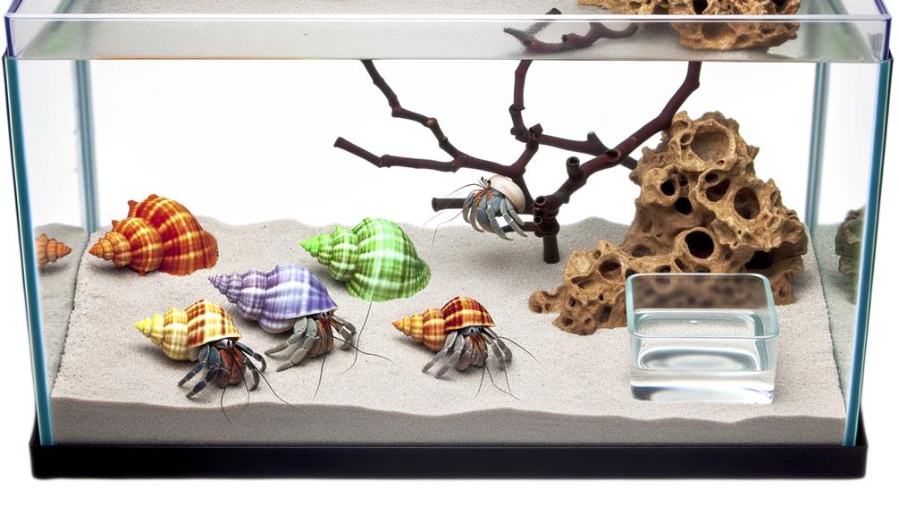 hermit crabs in small tank