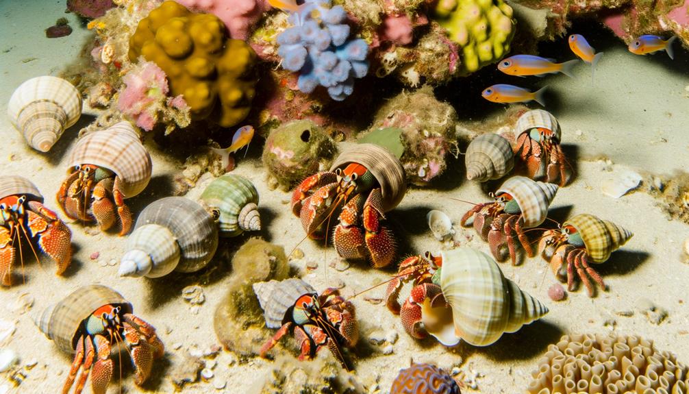 hermit crabs shell changing