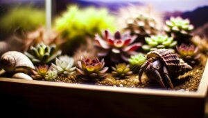 succulents and hermit crabs