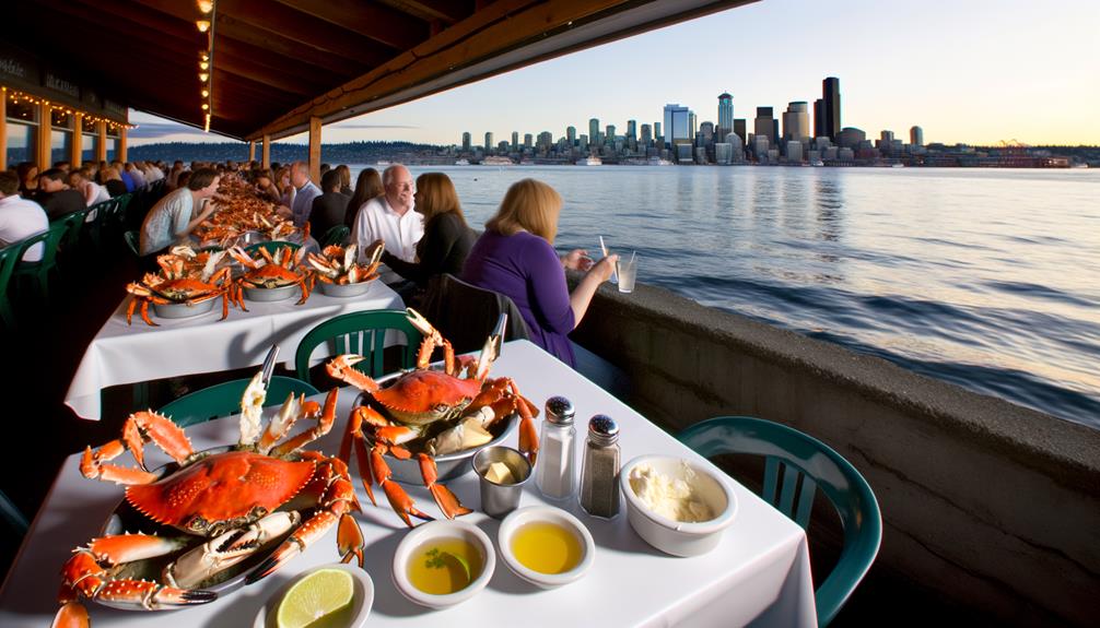 sumptuous crab meals served oceanside